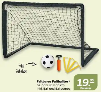 NETTO Faltbares Fußballtor ca. 60 x 90 x 60 cm Angebot