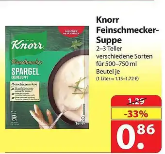 Famila Nord Ost Knorr feinschmecker-suppe Angebot