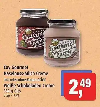 Markant Cay gourmet haselnuss-milch creme oder weiße schokoladen creme Angebot