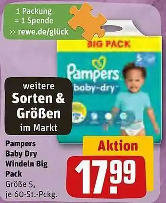 REWE Kaufpark Pampers baby dry windeln big pack Angebot