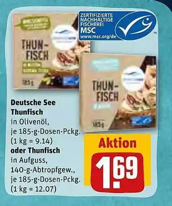 REWE Kaufpark Deutsche see thunfisch oder thunfisch Angebot