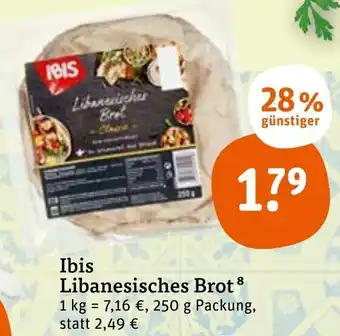 tegut Ibis Libanesisches Brot 250 g Packung Angebot