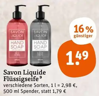 tegut Savon Liquide Flüssigseife 500 ml Spender Angebot