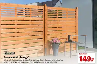 Hagebau Mr. Gardener Zaunelement Lanugo Angebot