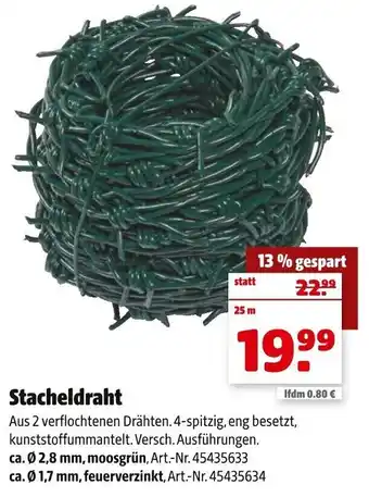 Hagebau Stacheldraht Angebot