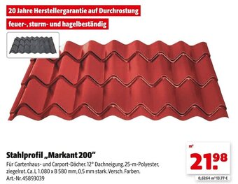 Hagebau Stahlprofil Markant 200 Angebot