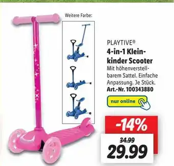 Lidl Playtive 4-in-1 klein-kinder scooter Angebot