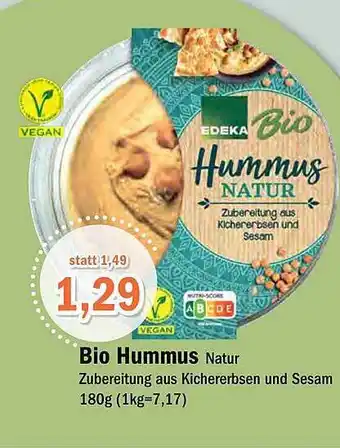 Aktiv Irma Edeka bio hummus natur Angebot