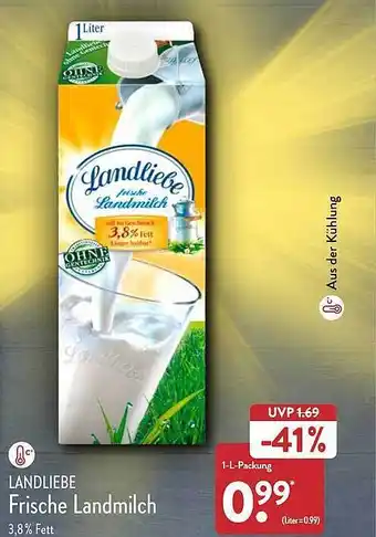 Aldi Nord Landliebe frische landmilch Angebot