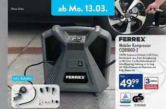 Aldi Nord Ferrex mobiler kompressor cqb180d-2 Angebot