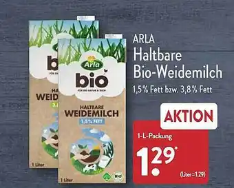 Aldi Nord Arla haltbare bio-weidemilch Angebot