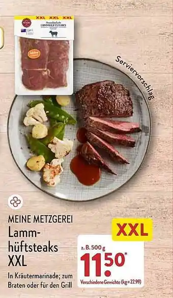 Aldi Nord Meine metzgerei lamm-hüftsteaks xxl Angebot