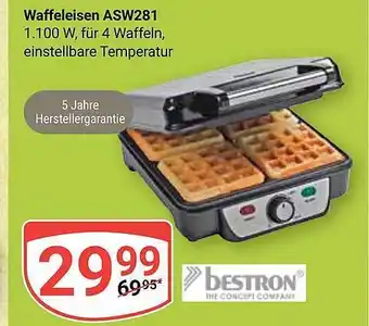 Globus Bestron waffeleisen asw281 Angebot