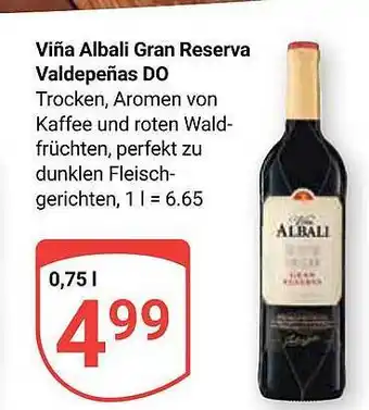 Globus Viña albali gran reserva valdepeñas do Angebot