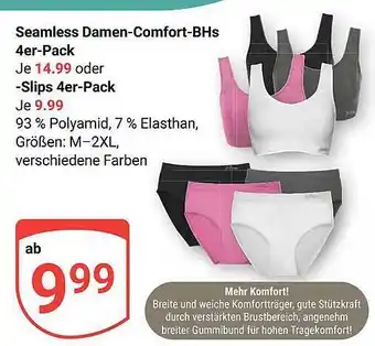 Globus Seamless damen-comfort-bhs 4er-pack oder -slips Angebot