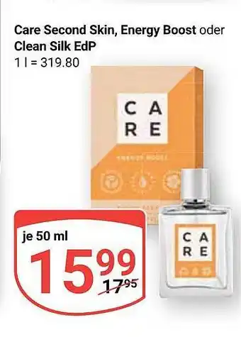 Globus Care second skin, energy booster oder clean silk edp Angebot