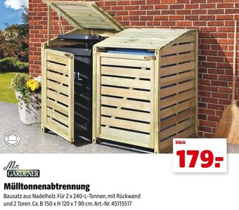 Hagebau Mr. Gardener Mülltonnenabtrennung Angebot