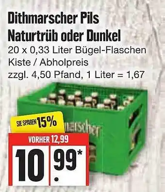 Edeka Frischemarkt Dithmarscher pils naturtrüb oder dunkel Angebot