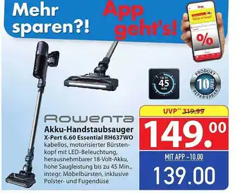 Famila Nord Ost Rowenta akku-handstaubsauger x-pert 6.60 essential rh637wo Angebot