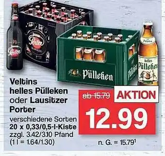 Famila Nord West Veltins helles pülleken oder lausitzer porter Angebot