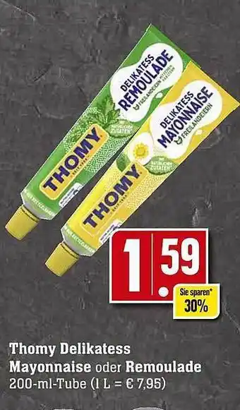 Scheck-in-Center Thomy delikatess mayonnaise oder remoulade Angebot