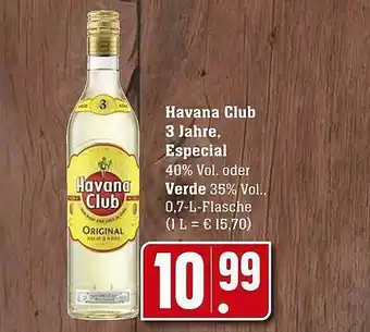 Scheck-in-Center Havana club 3 jahre, especial oder verde Angebot