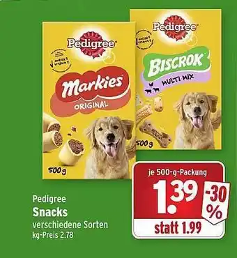 Wasgau Pedigree snacks Angebot