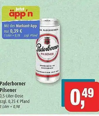 Markant Paderborner pilsener Angebot