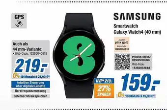 Expert Bening Samsung smartwatch galaxy watch4 Angebot