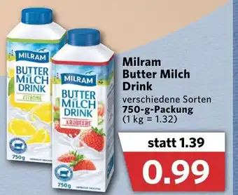 Combi Milram Butter Milch Drink 750g Angebot