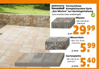 Globus Baumarkt Primaster Formschones Komplettsystem Serie San Marino zur Gartengestaltung / Pflaster Angebot