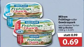 Combi Milram Frühlings oder Gewürzquark 185g Becher Angebot