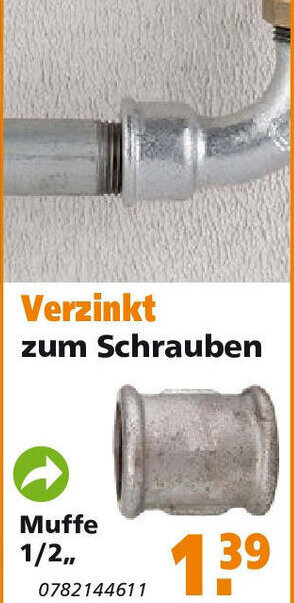 Globus Baumarkt Muffe 1/2 Angebot