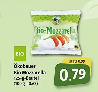 Markant ökobauer Bio Mozzarella Angebot