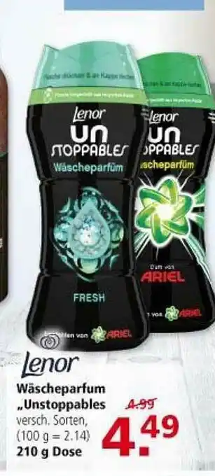 Multi Markt Lenor Wäscheparfum „unstoppables” Angebot