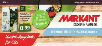 Markant Markt Natur Wert Vollmilch Oder Fettarme Milch Angebot