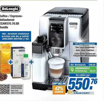 Expert Bening Delonghi kaffee--espressovollautomat Angebot