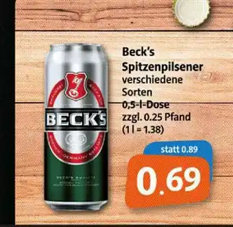 Markant Markt Beck's Spitzenpilsener Angebot