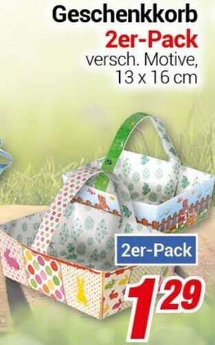 CENTERSHOP Geschenkkorb 2er Pack Angebot