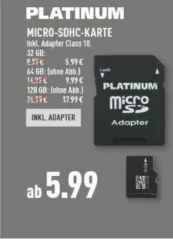 Marktkauf Platinum Micro-sdhc Karte Angebot