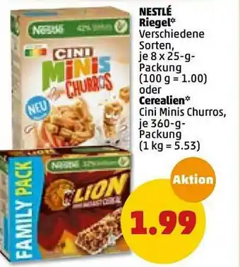 PENNY Nestlé Riegel Oder Cerealien Angebot