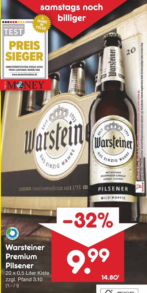 Faszinierend Warsteiner Angebot Netto Bild