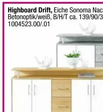 Möbel Boss Highboard Drift Angebot