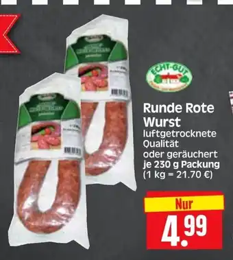 Edeka Herkules Echt-Gut Runde Rote Wurst 230g Angebot