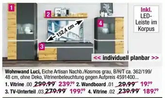 Möbel Boss Wohnwand Luci Angebot