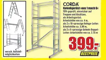 B1 Discount Baumarkt Corda gelenkgerüst Angebot