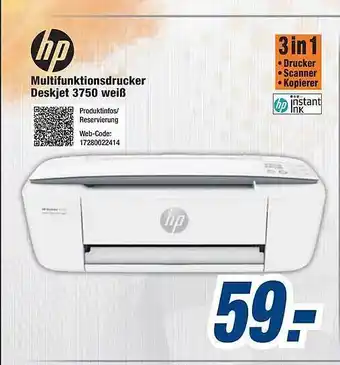 Expert Hp multifunktionsdrucker deskjet 3750 weiß Angebot