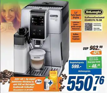 Expert Delonghi kaffeevollautomat ecam370.70.sb Angebot