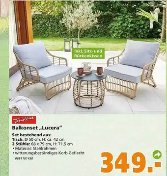 Globus Baumarkt Balkonset lucera Angebot