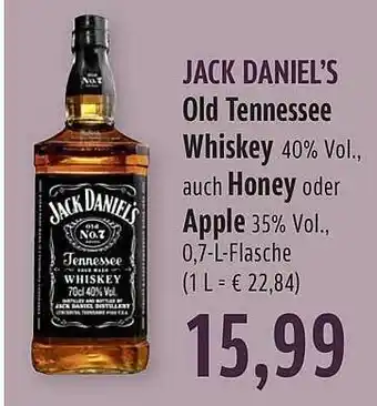 BUNGERT Jack daniel's old tennessee whiskey auch honey oder apple Angebot